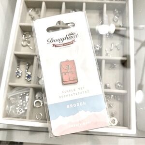 Rose Pink Montana Doughnut Mini Backpack Pin Brooch